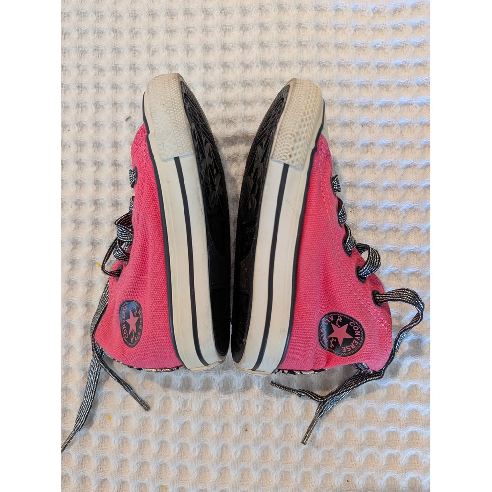 Converse All Star Party Toddler Size 5 Pink Double Tongue Ruffle High Top - Picture 4 of 6